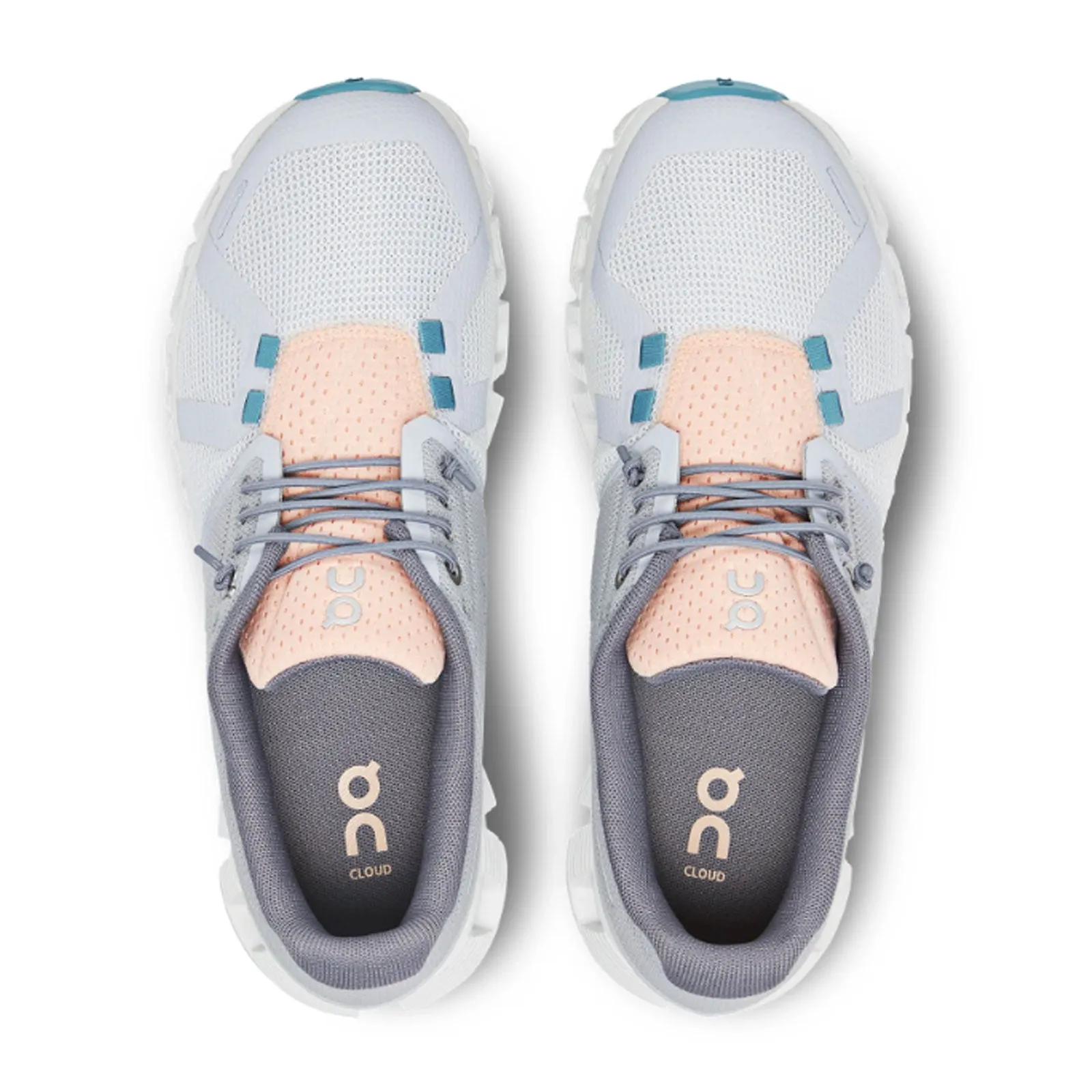 Optimized Product Title: 

On Running Cloud 5 Womens Push Running Shoes - Glacier/Undyed White 

This title clearly indicates the brand, model, gender, type of shoe, and color, making it more appealing and informative for potential customers.