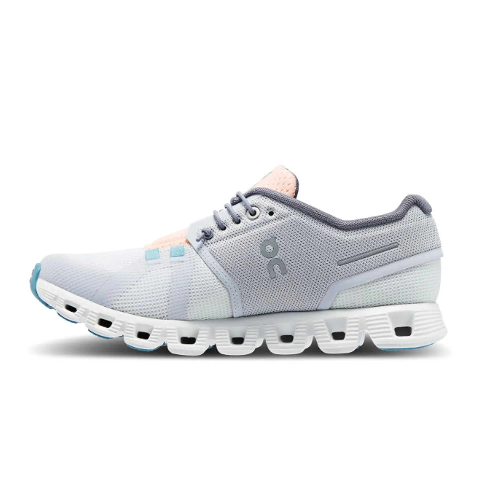 Optimized Product Title: 

On Running Cloud 5 Womens Push Running Shoes - Glacier/Undyed White 

This title clearly indicates the brand, model, gender, type of shoe, and color, making it more appealing and informative for potential customers.