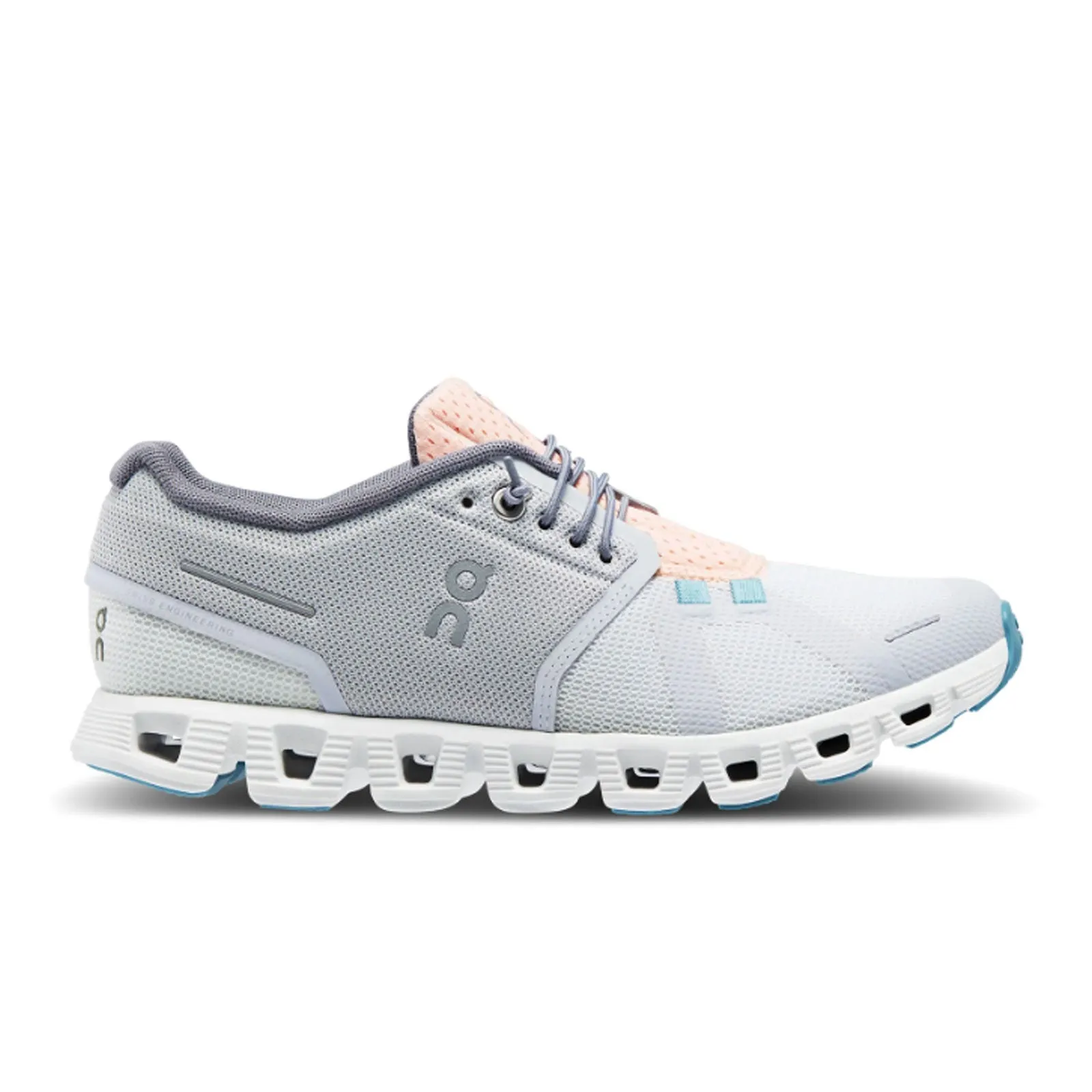 Optimized Product Title: 

On Running Cloud 5 Womens Push Running Shoes - Glacier/Undyed White 

This title clearly indicates the brand, model, gender, type of shoe, and color, making it more appealing and informative for potential customers.