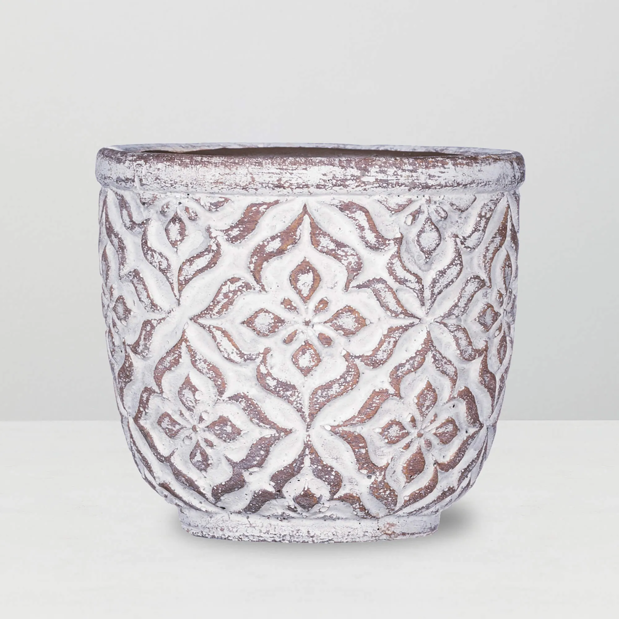 Patterned Round Pot