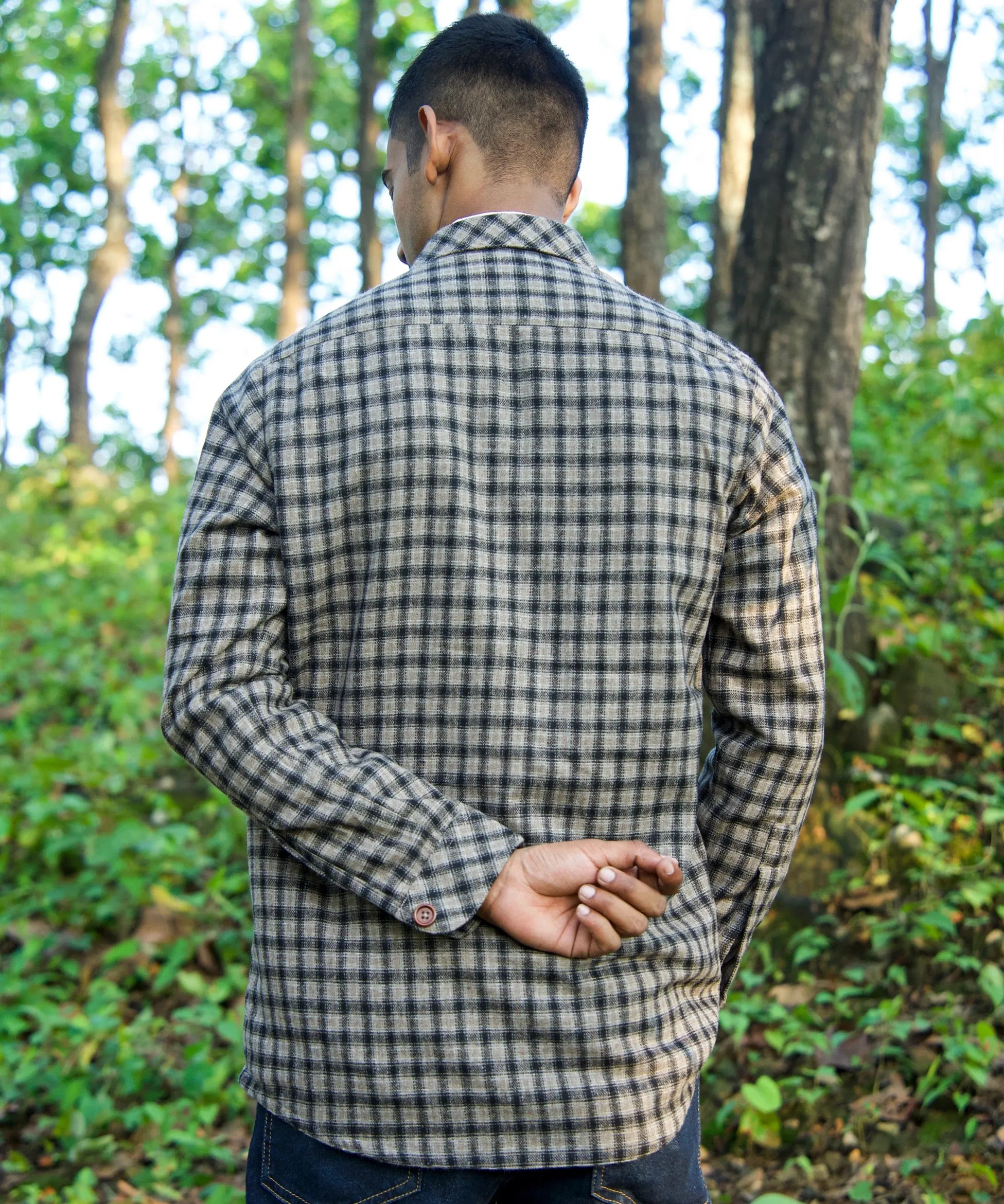 Pewter Grey Woollen Overshirt