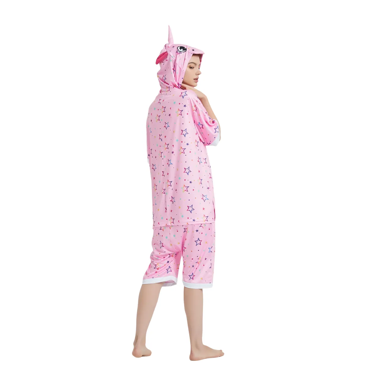 Pink Star Unicorn Adult Summer Onesie