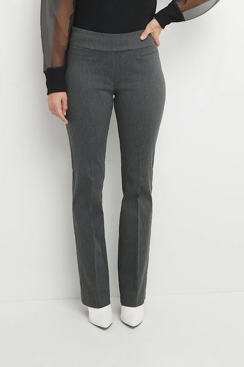 Pull-on bootcut work pants