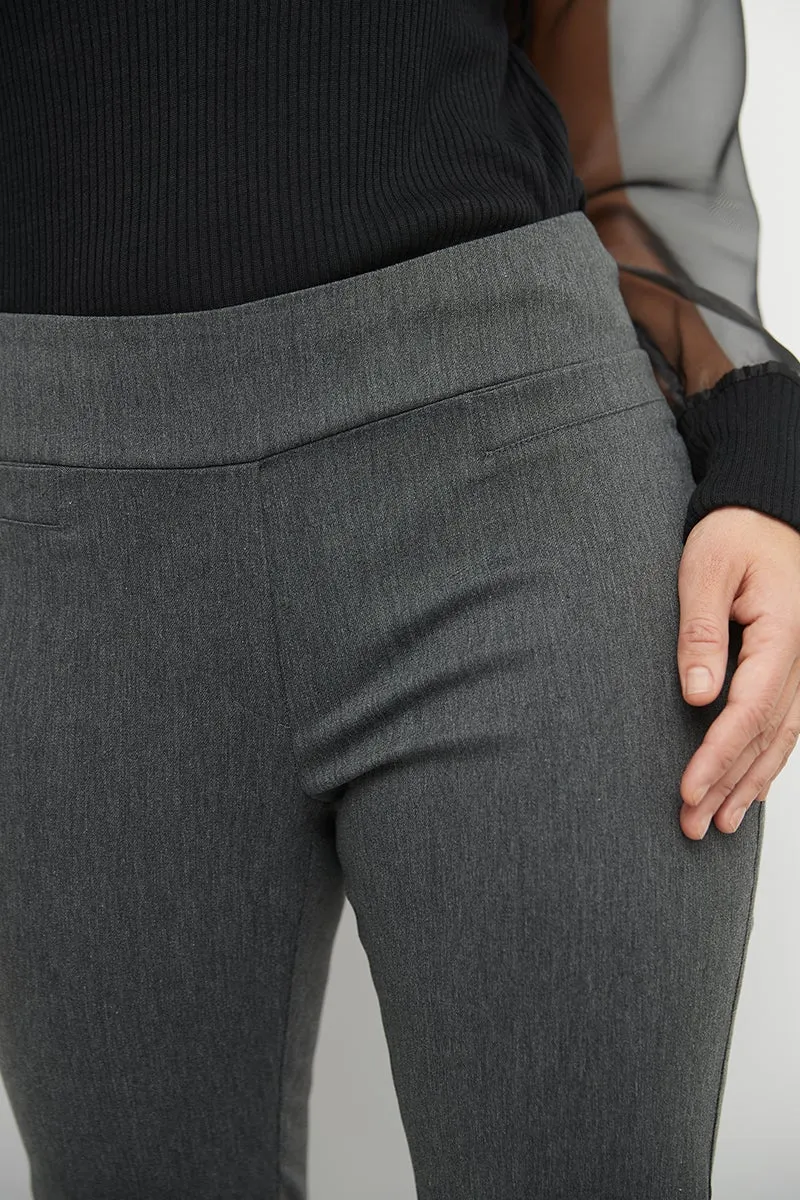 Pull-on bootcut work pants