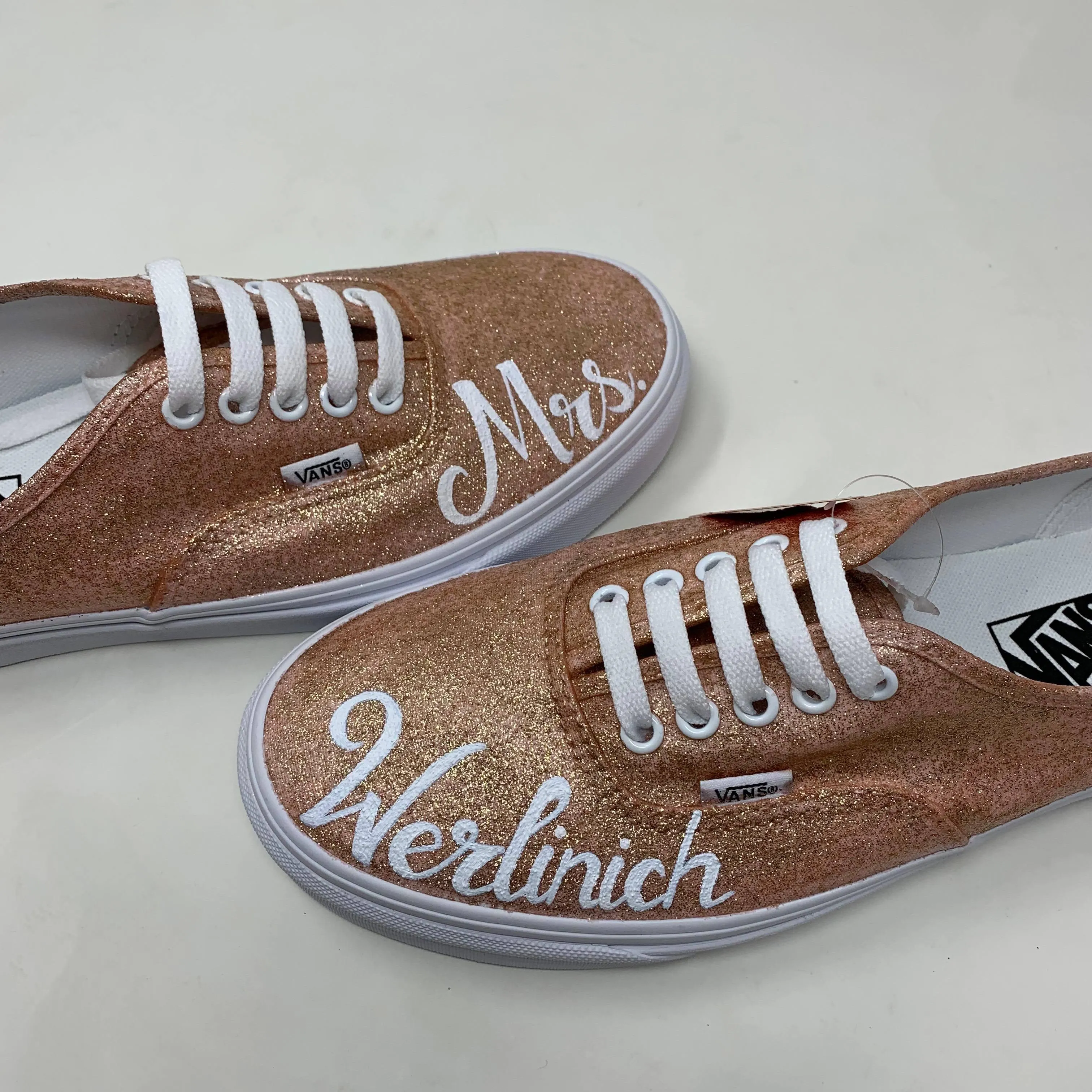 Rose Gold Wedding Glitter Shoes