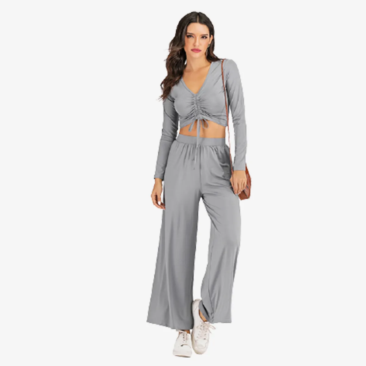 SALE - ALLURE Casual High Waist Loose Fit Long Pants