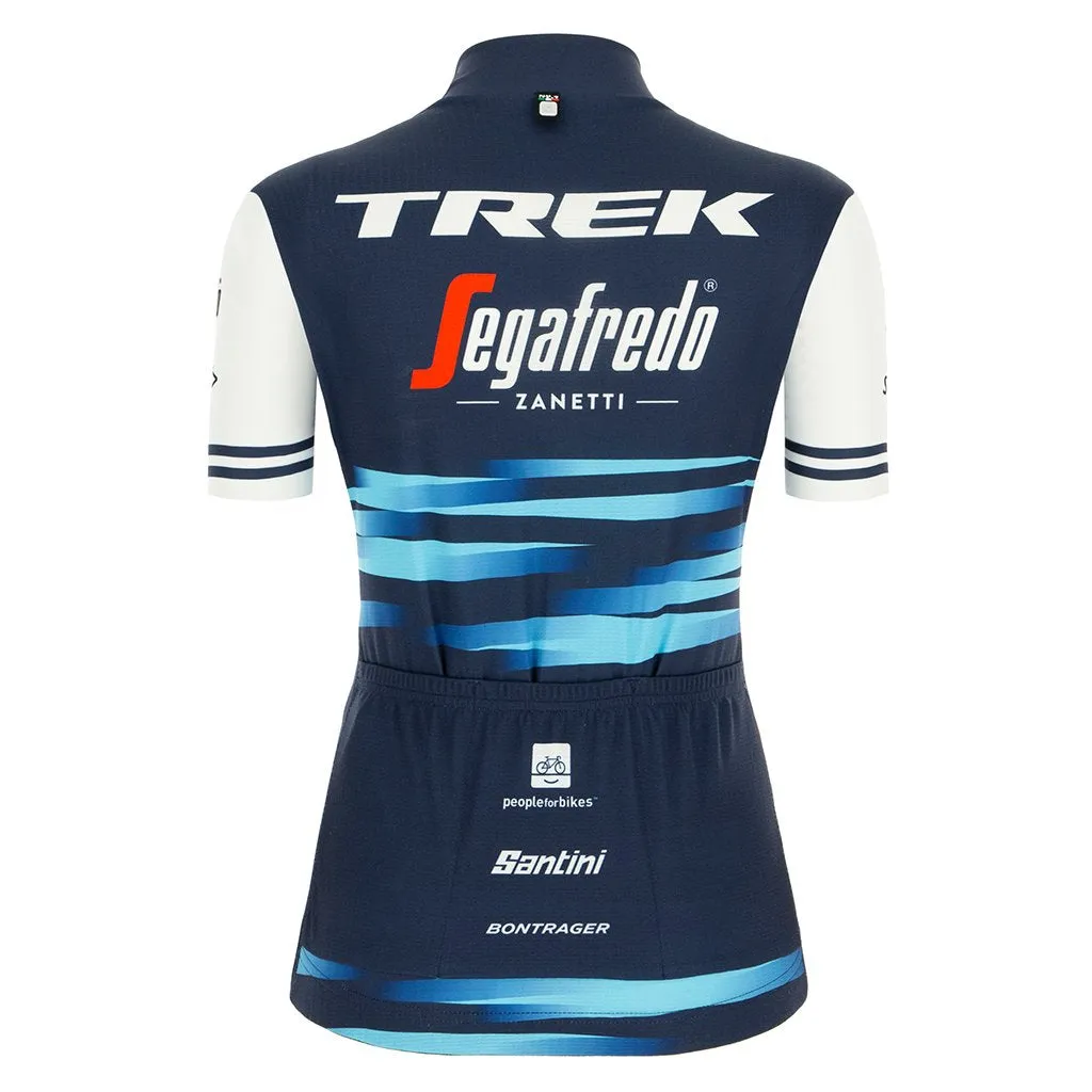 Santini Womens Trek - Segafredo Fan Line Jersey - Light Blue