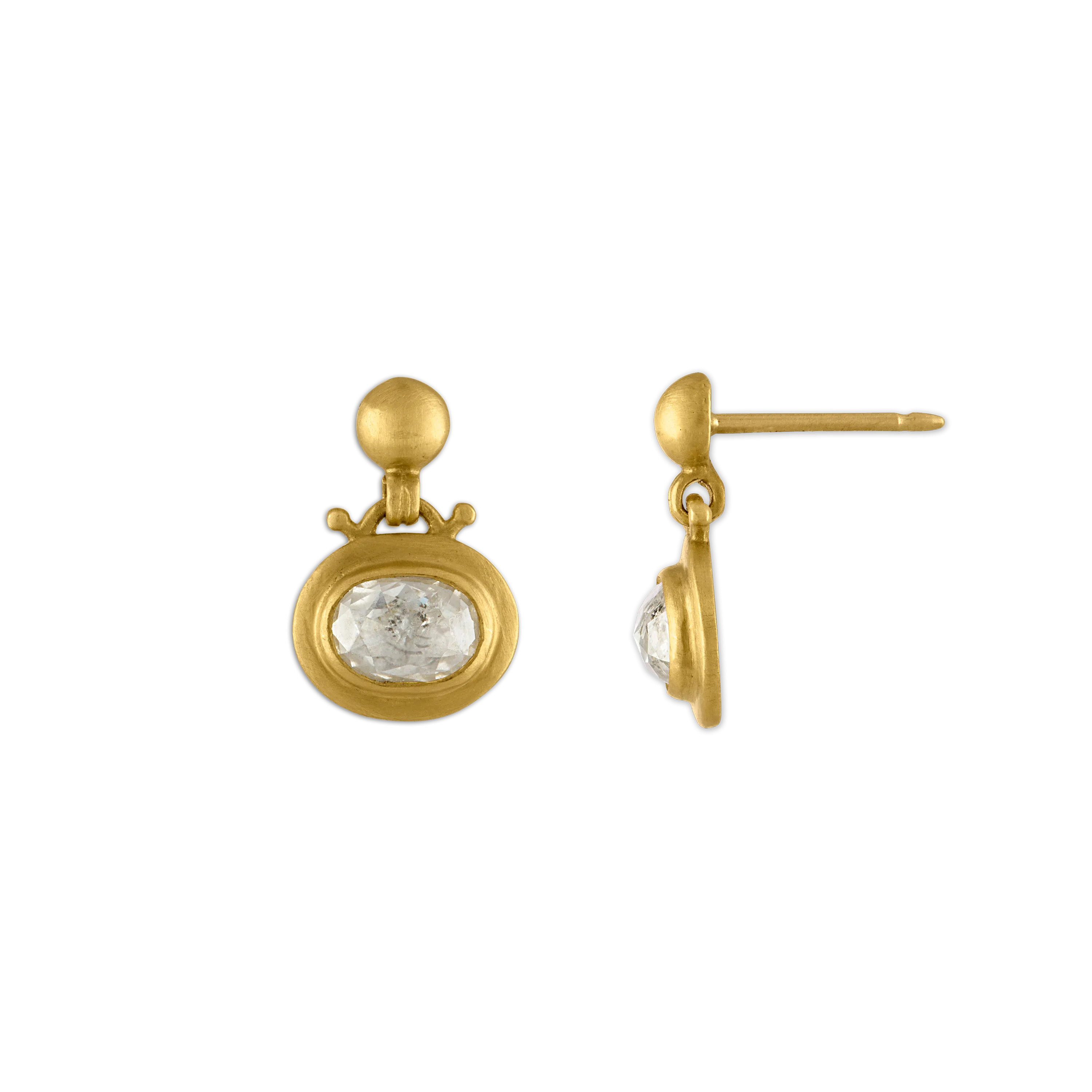 Small Diamond Bell Earrings