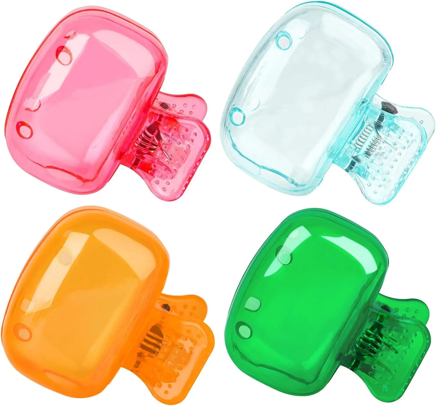 Spring Travel Toothbrush Head Covers Toothbrush Protector Cap Brush Pod Case Protective 4 Pack