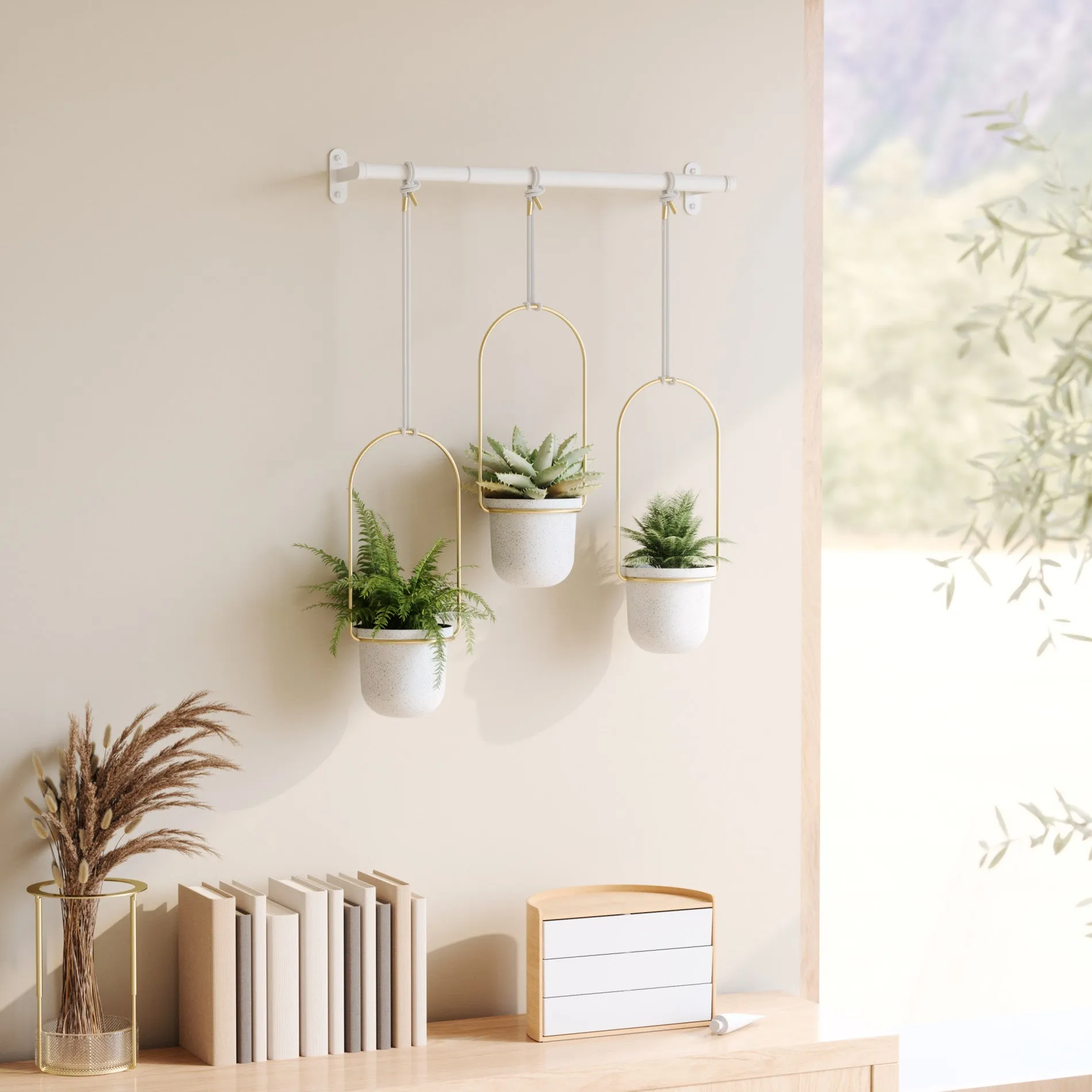 Triflora Hanging Planters, Set of 3