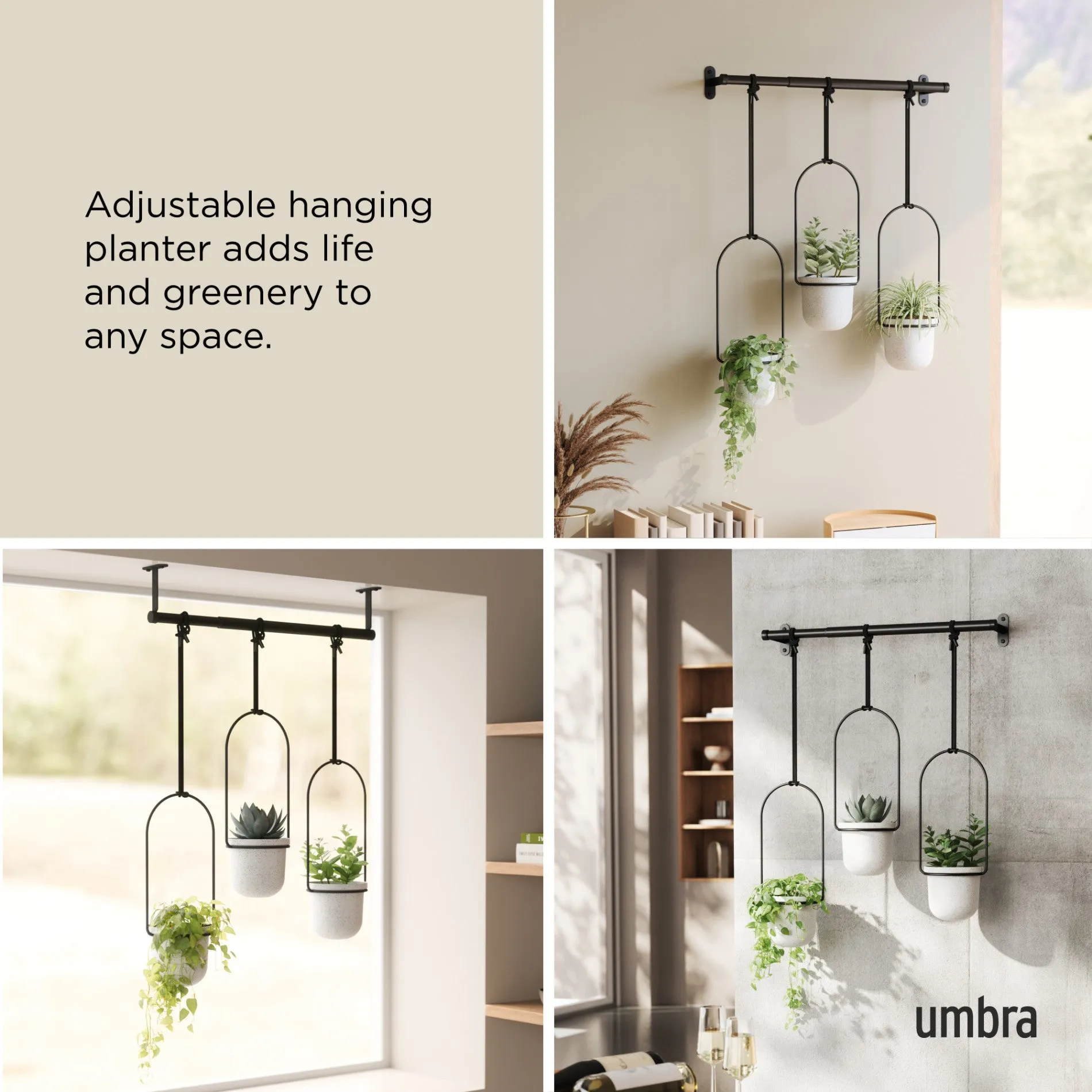 Triflora Hanging Planters, Set of 3