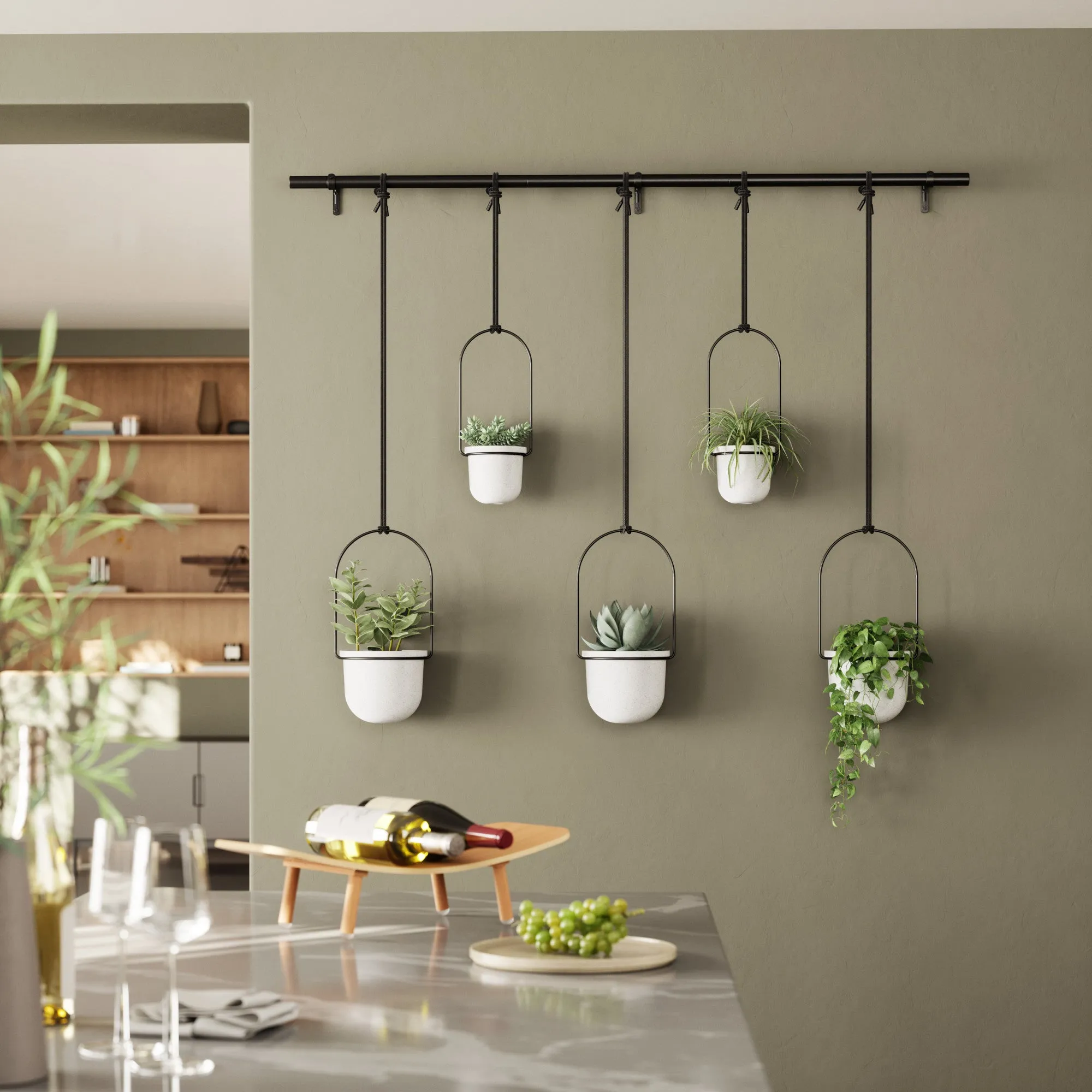 Triflora Hanging Planters, Set of 5