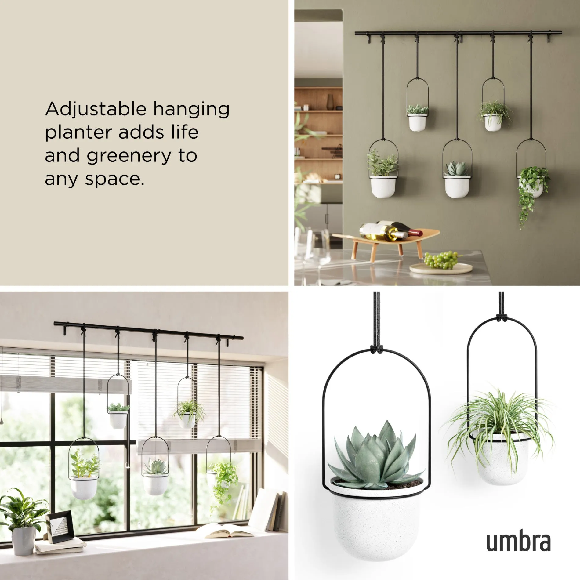 Triflora Hanging Planters, Set of 5