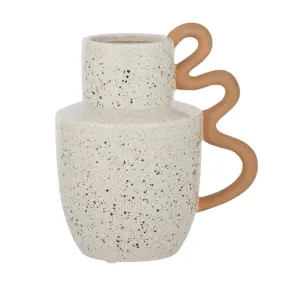 Vaida Ceramic Vase - 20x22cm - Natural/Tan