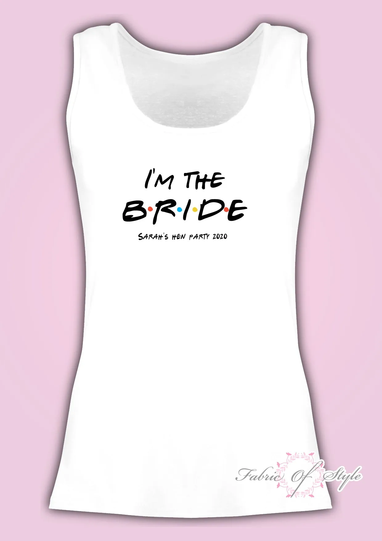 Vest Tank Top Hen Friends I do Crew Hen Do Party Bride Tribe  Personalised Ladies